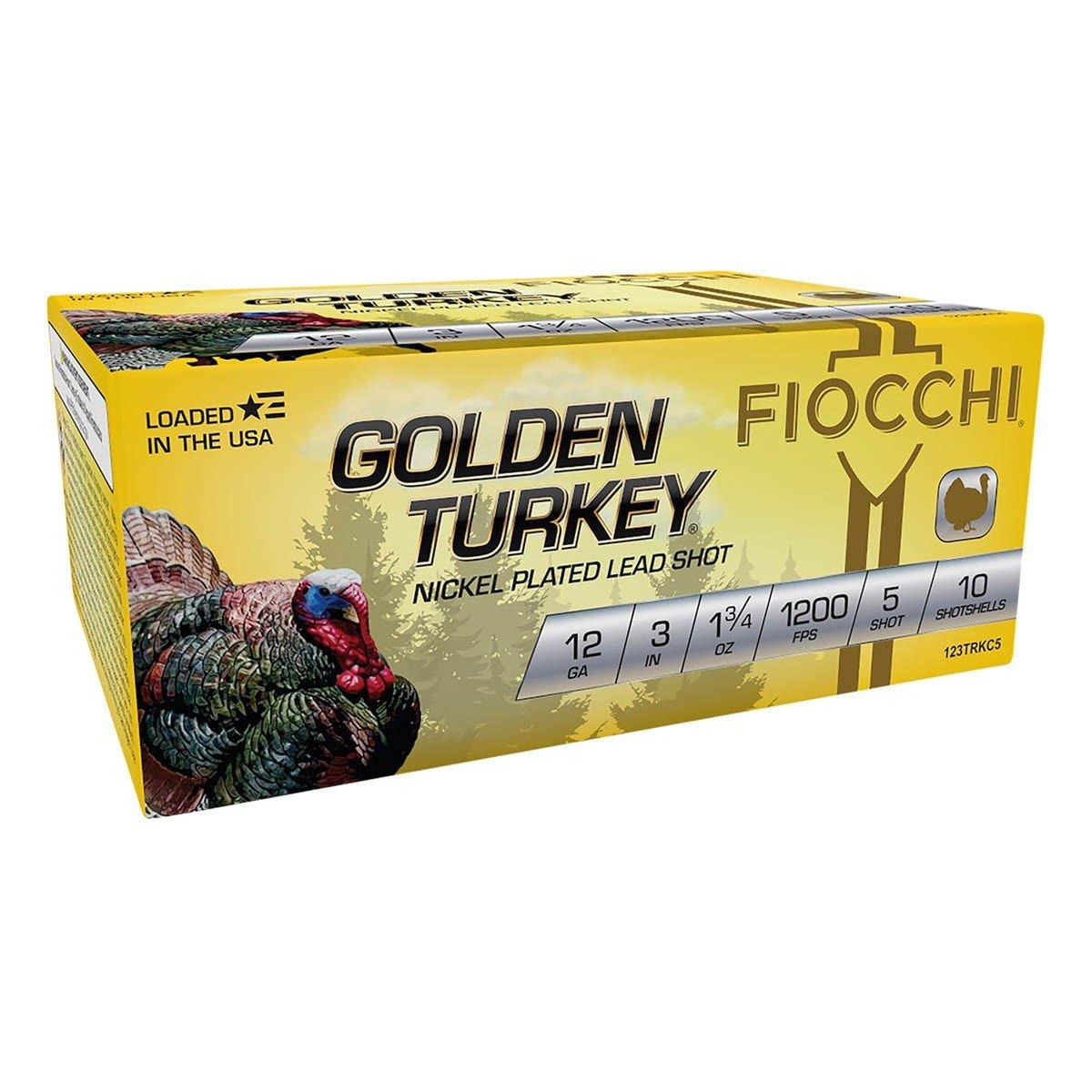 Fiocchi Golden Turkey 12 Gauge Shotshells 10 Round Box