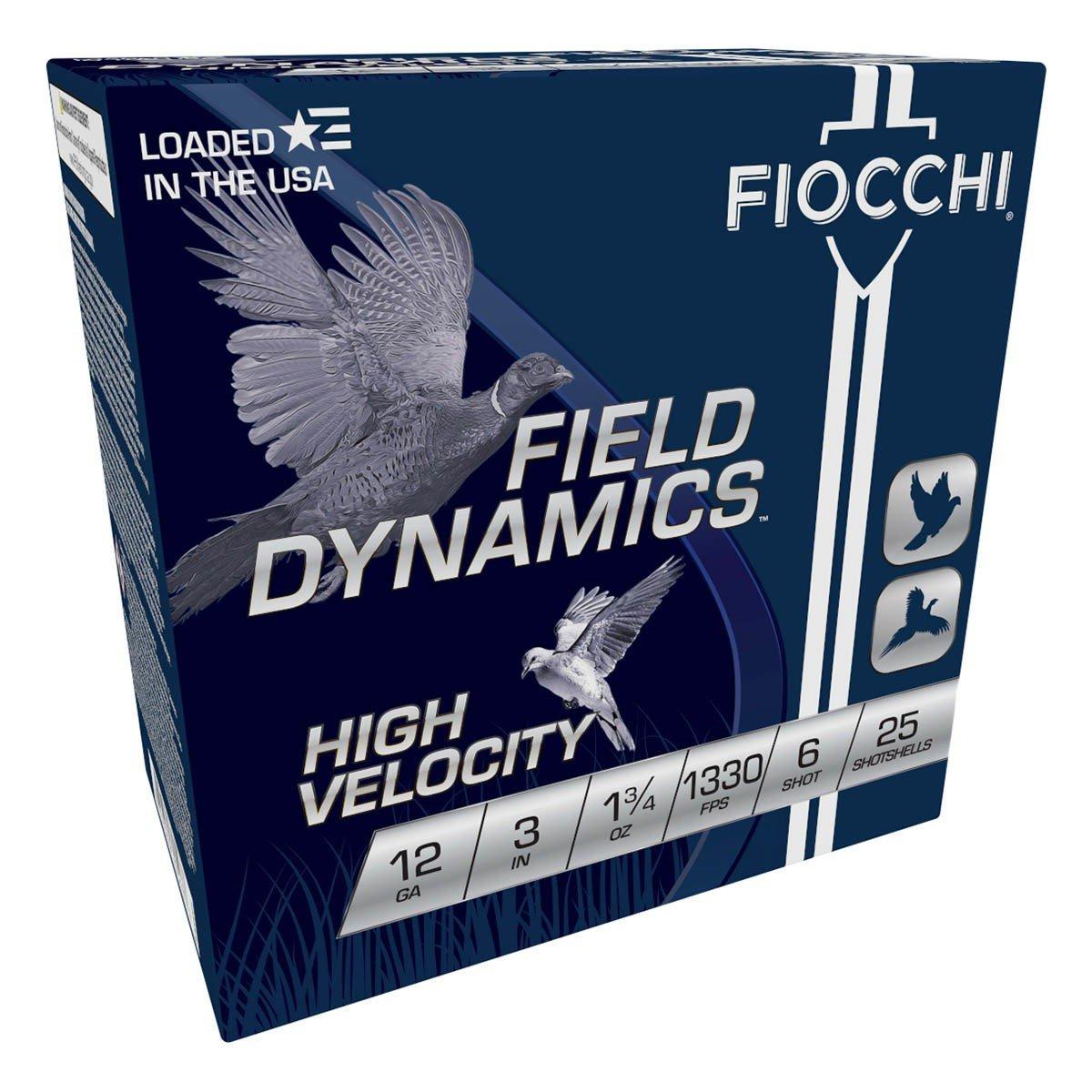 Fiocchi Field Dynamics High Velocity 12 Gauge Shotshells 25 Round Box