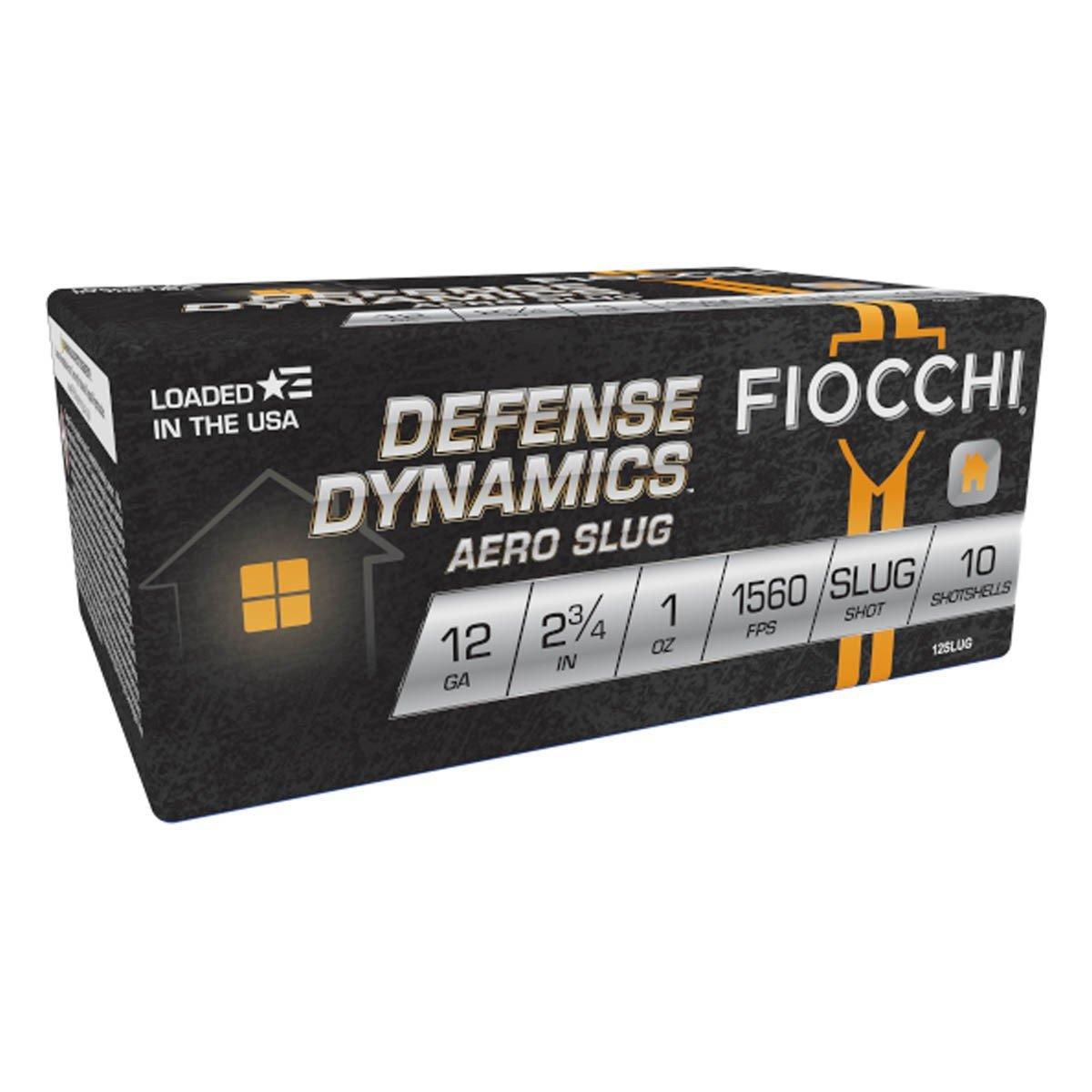 Fiocchi Defense Dynamics Aero Slug 12 Gauge Shotshells 10 Round Box