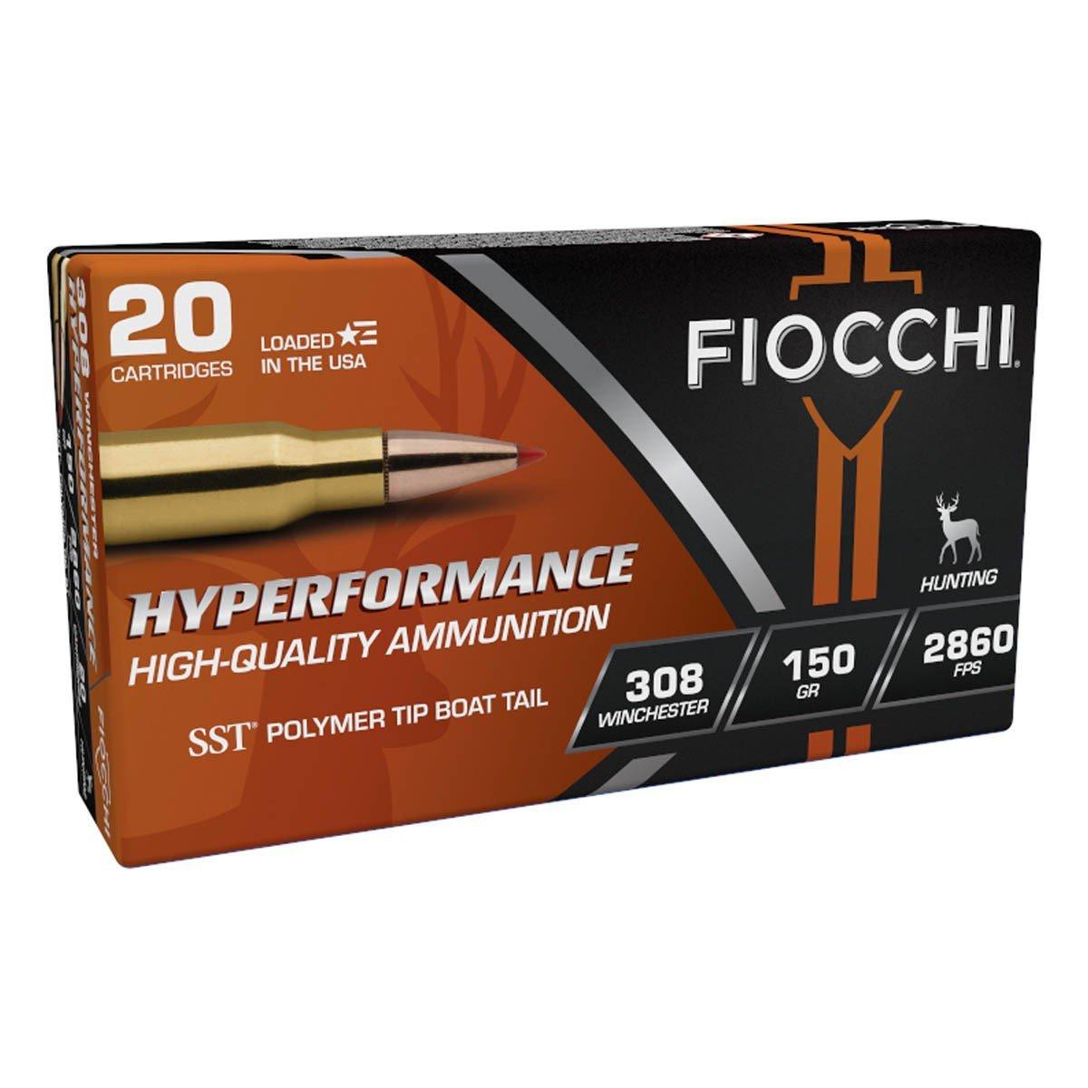 Fiocchi Hyperformance SST 308 Winchester Rifle Ammunition 20 Round Box