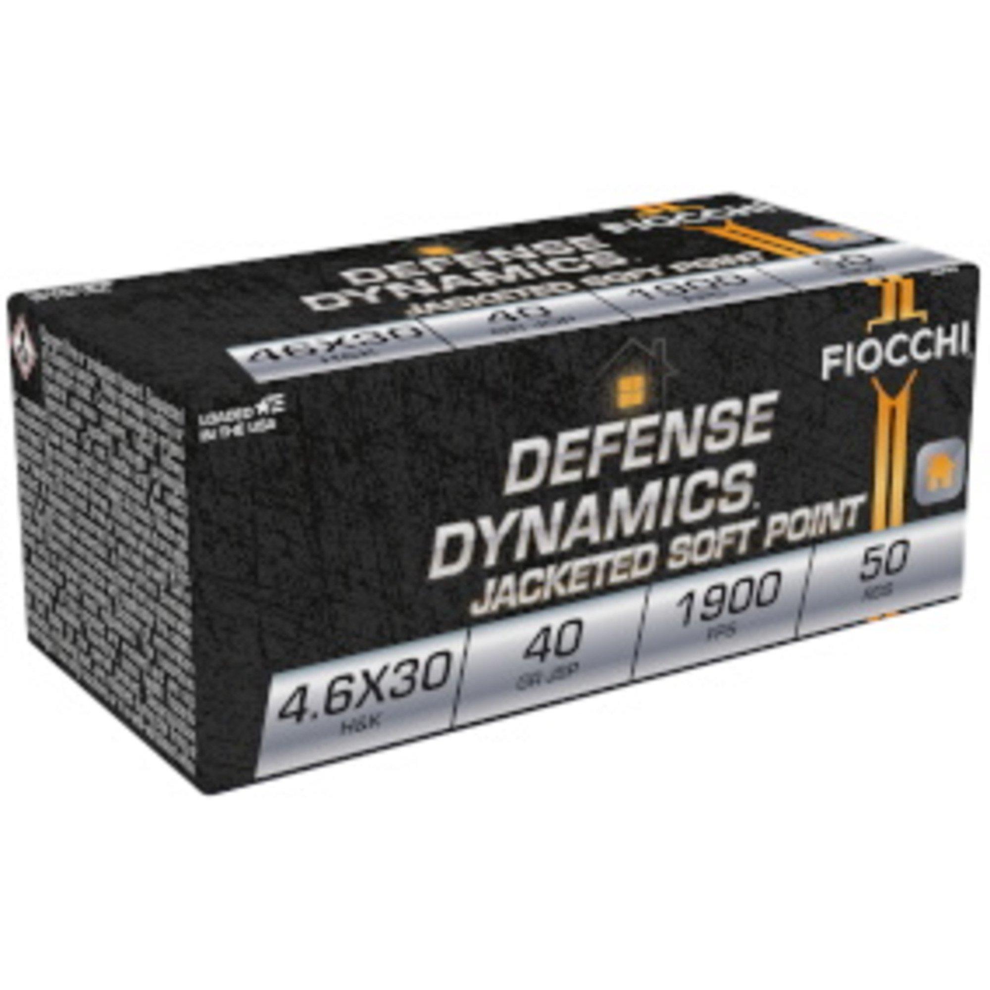 Fiocchi Defense Dynamics 4.6x30mm Rifle Ammunition 50 Round Box