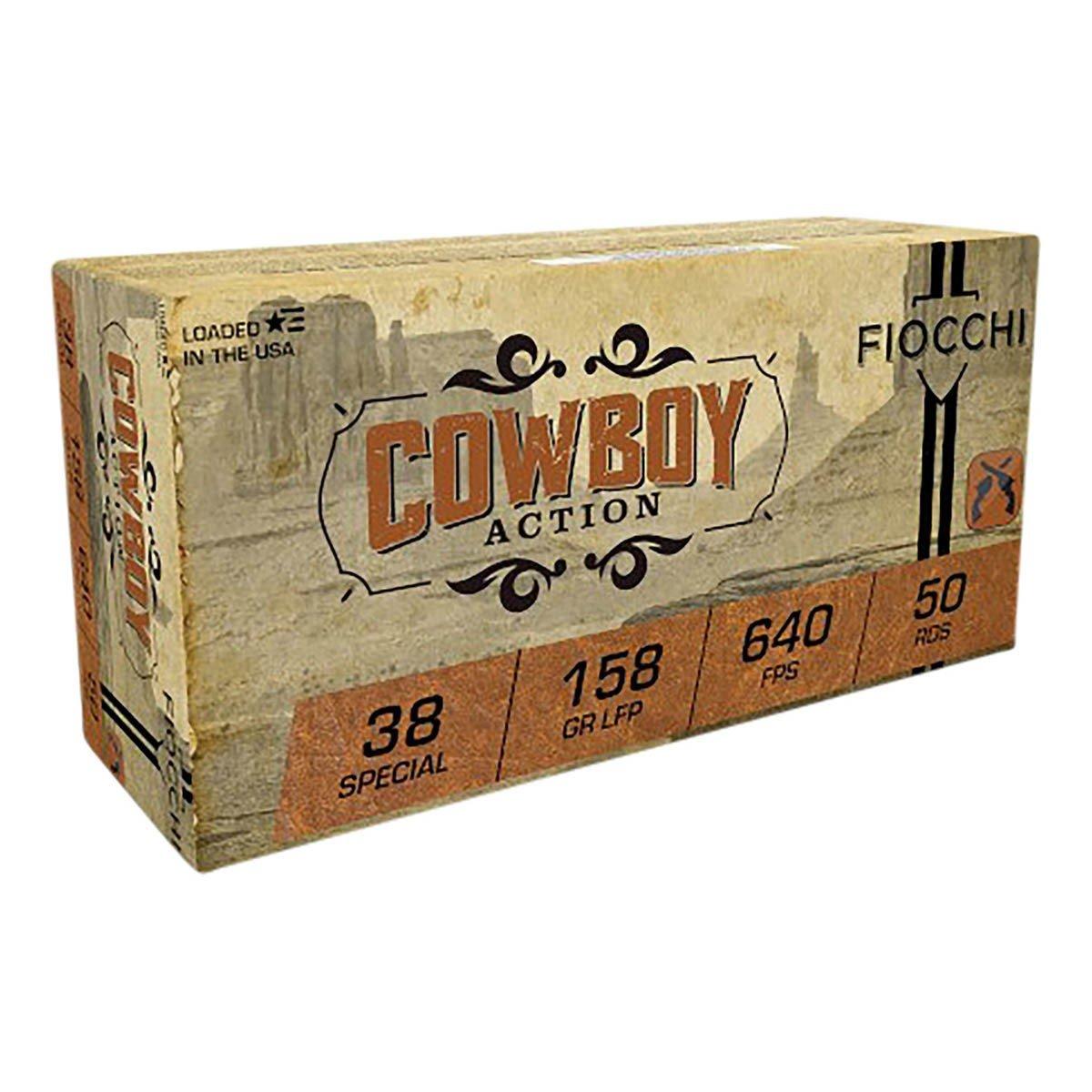 Fiocchi Cowboy Action 38 Special Handgun Ammunition 50 Round Box