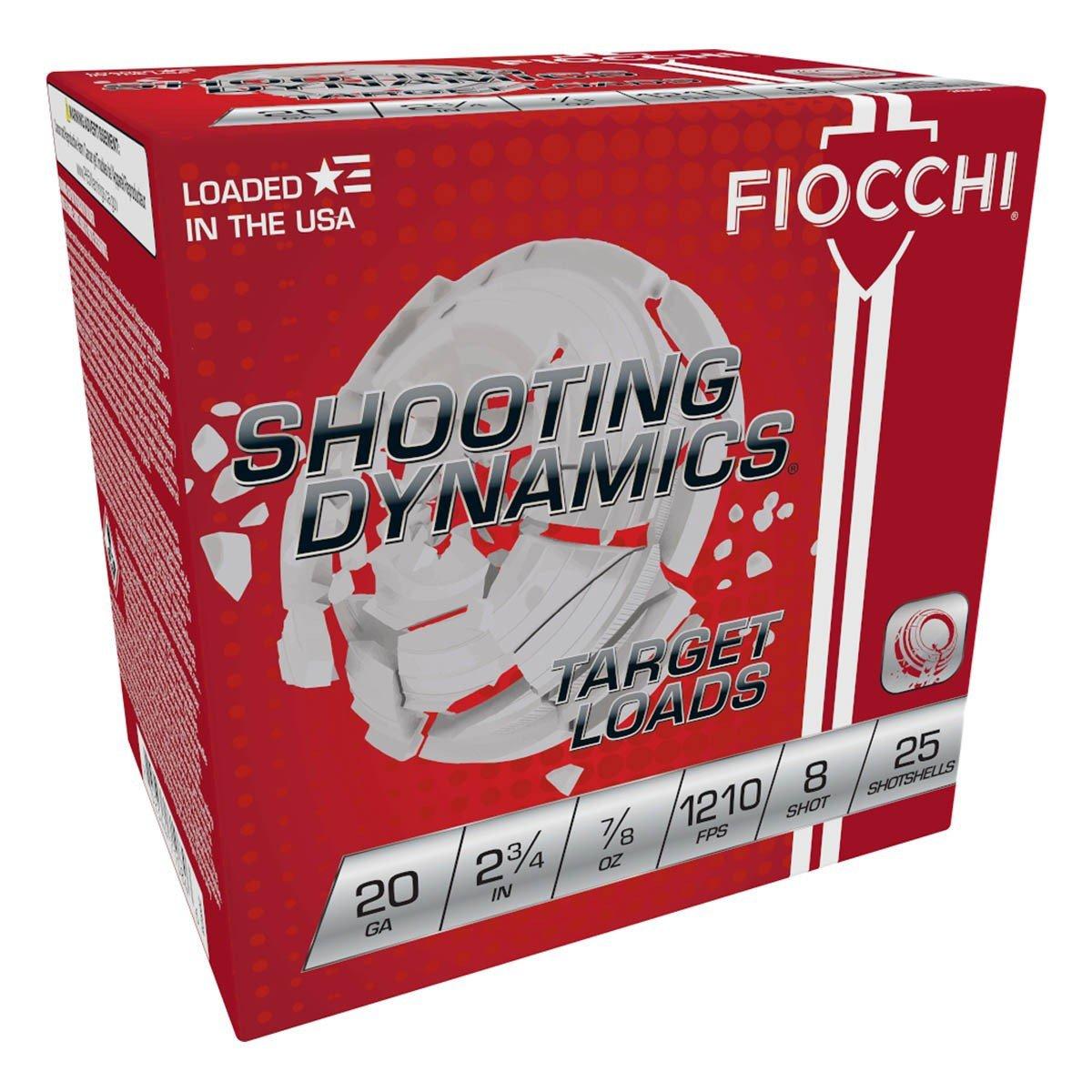 Fiocchi Dynamics Target Loads 20 Gauge Shotshells 25 Round Box