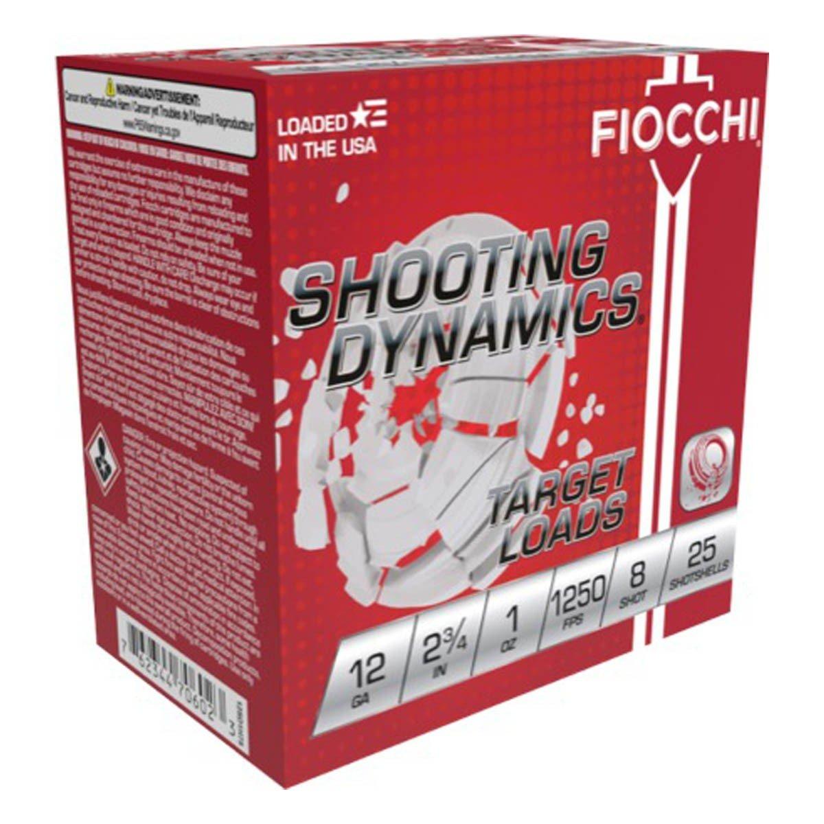 Fiocchi Dynamics Target Loads 12 Gauge Shotshells 25 Round Box - Fiocchi