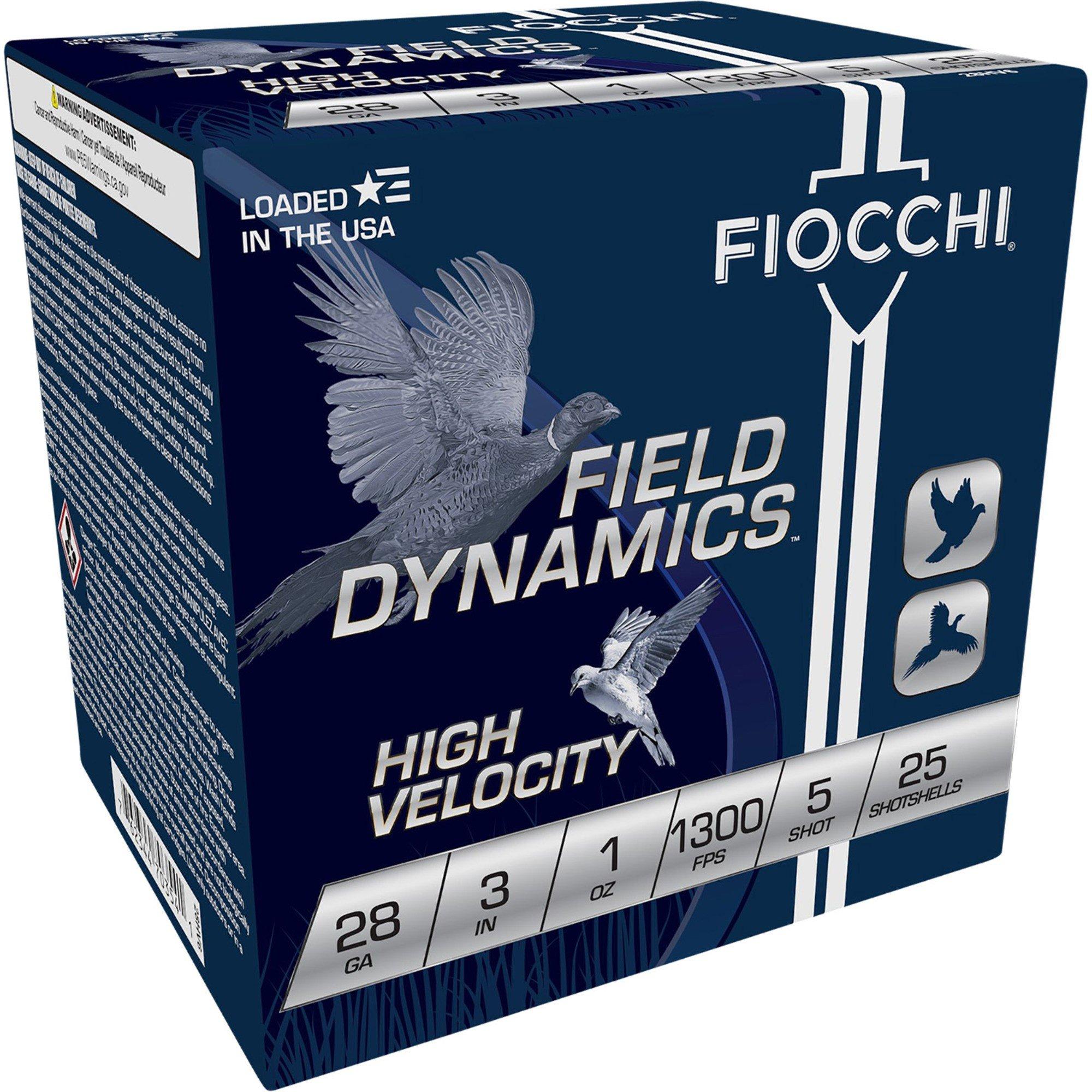 Fiocchi Field Dynamics High Velocity Upland Game 28 Gauge Shotshells 25 Round Box