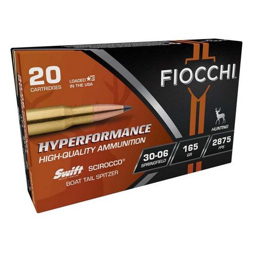 Fiocchi Hyperformance Swift Scirocco 30-06 Springfield Rifle Ammunition 20 Round Box - Primary Image