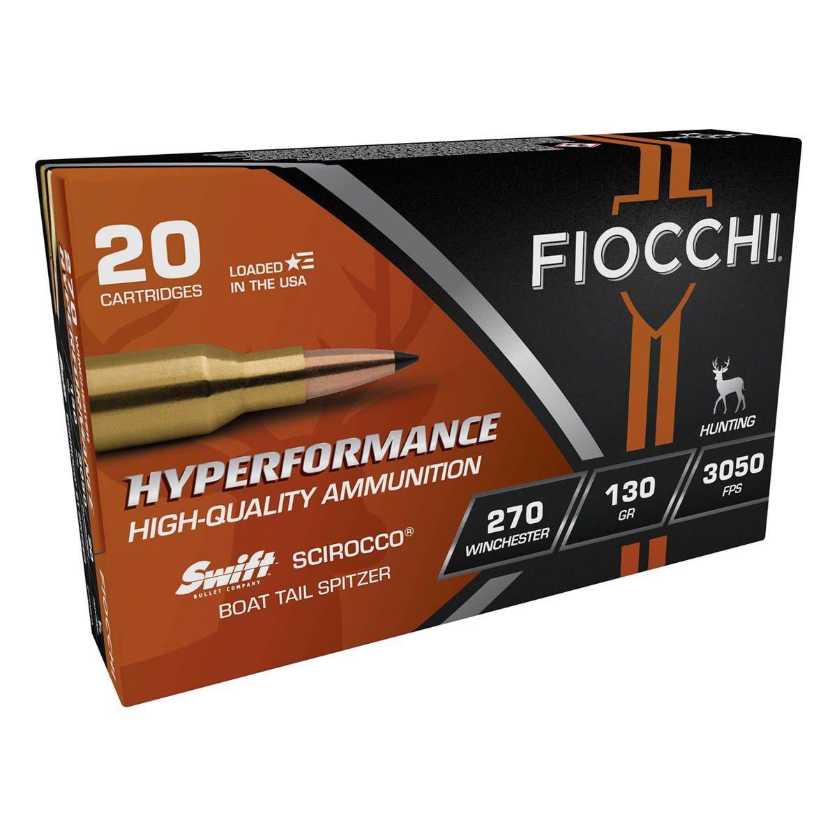 Fiocchi Hyperformance Swift Scirocco 270 Winchester Rifle Ammunition 20 Round Box
