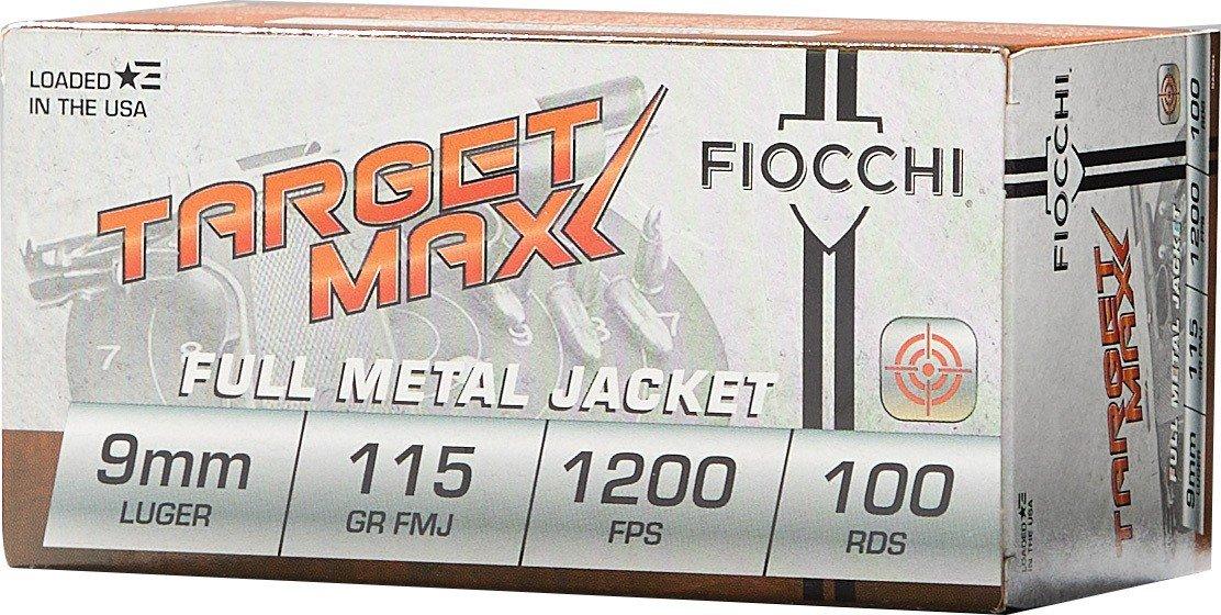 Fiocchi Target Max SCHEELS Exclusive 9mm Handgun Ammunition 100 Round Box - Fiocchi
