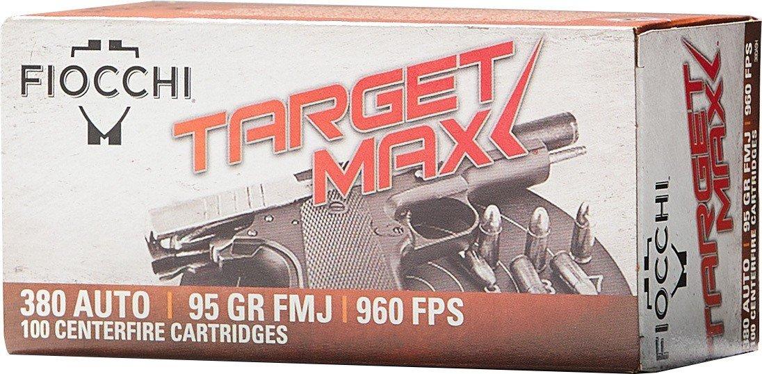 Fiocchi Target Max SCHEELS Exclusive 380 ACP Handgun Ammunition 100 Round Box - Fiocchi