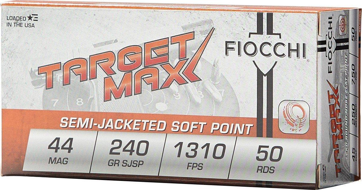 Fiocchi Target Max SCHEELS Exclusive JSP 44 Remington Magnum Handgun Ammunition 50 Round Box - Fiocchi