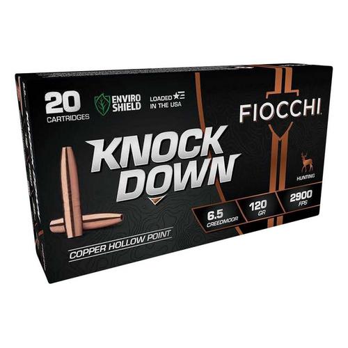 Fiocchi Knock Down Copper HP 6.5 Creedmoor Rifle Ammunition 20 Round Box - Primary Image