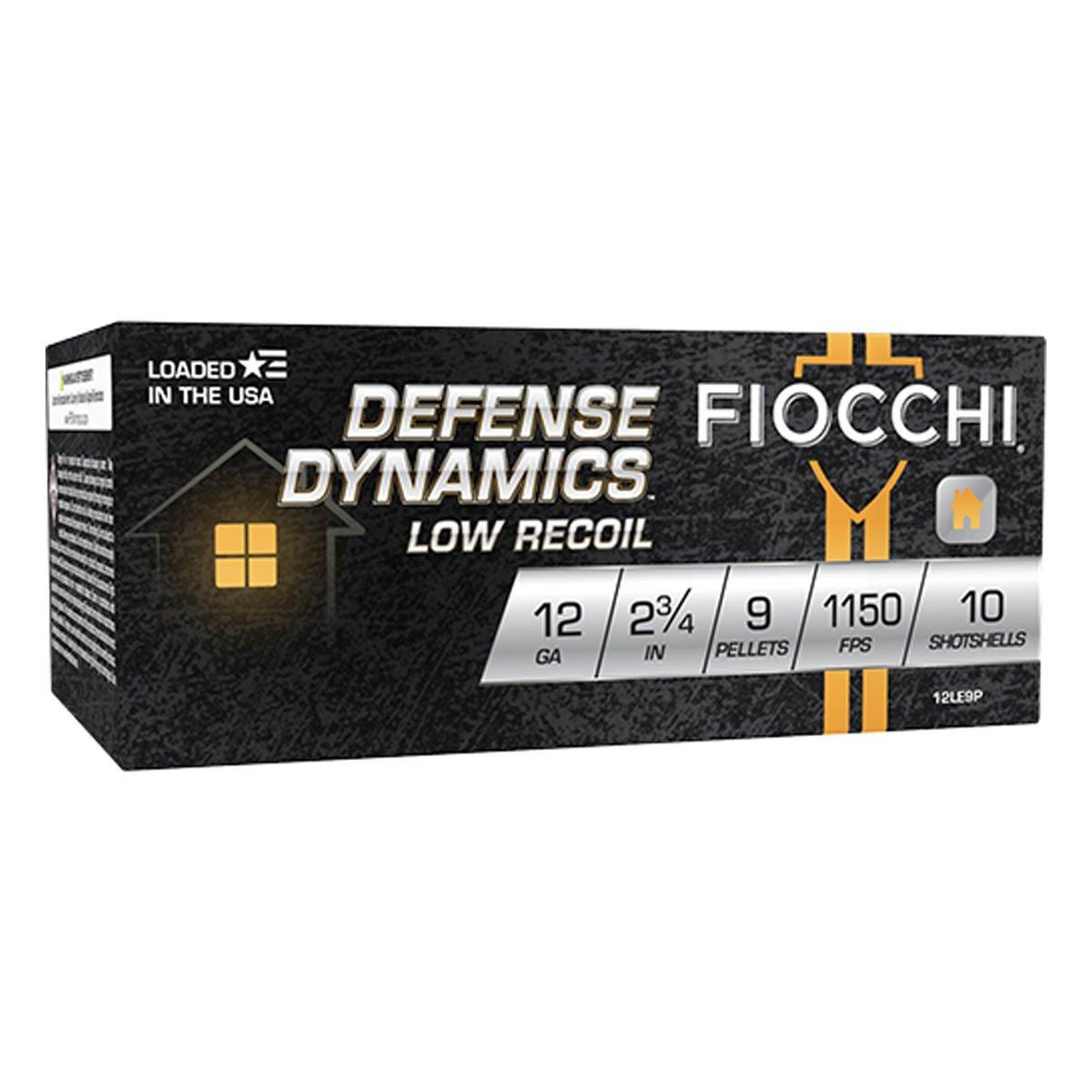 Fiocchi Defense Dynamics Buckshot Low Recoil 12 Gauge Shotshells 10 Round Box