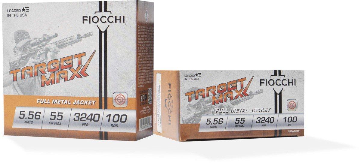 Fiocchi Target Max FMJ SCHEELS Exclusive 5.56x45mm NATO Rifle Ammunition 100 Round Box - Fiocchi