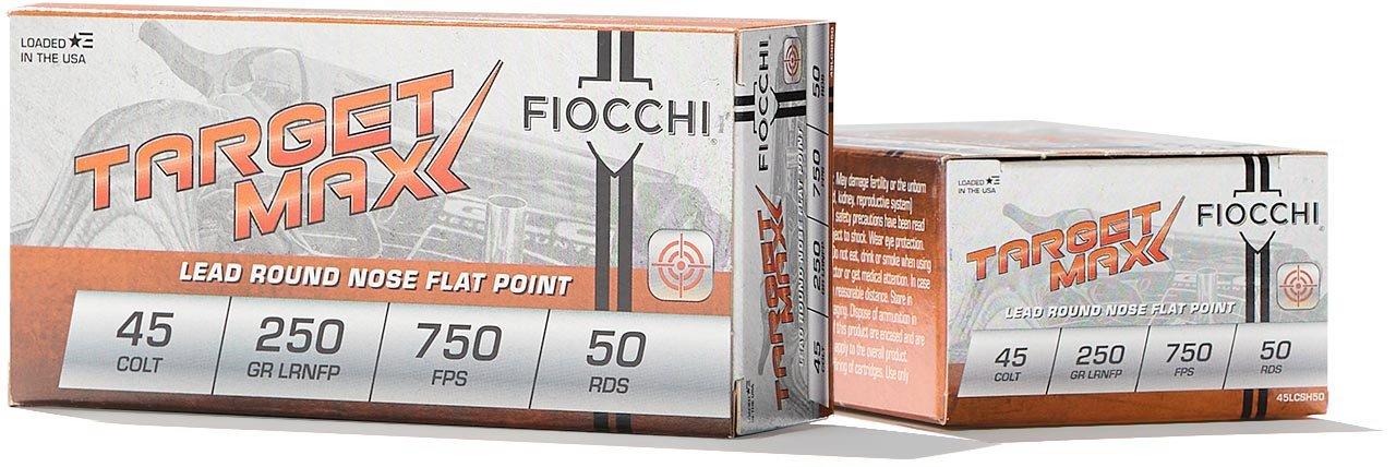 Fiocchi Target Max SCHEELS Exclusive LRNFP 45 Long Colt Handgun Ammunition 50 Round Box - Fiocchi