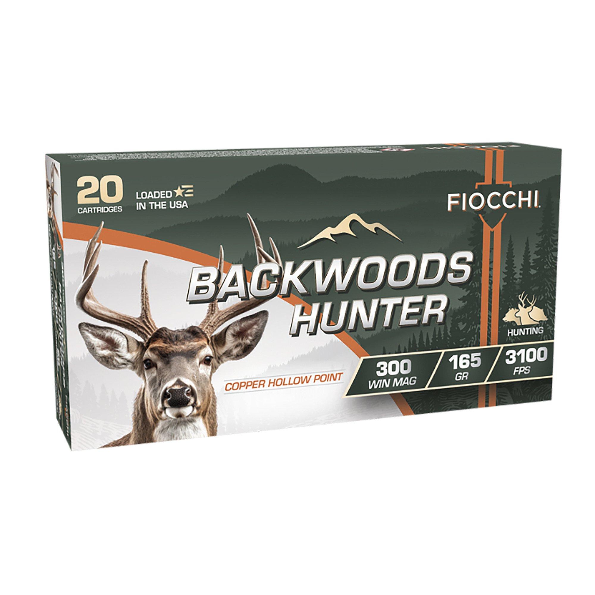 Fiocchi Backwoods Hunter 300 Winchester Magnum Rifle Ammunition 20 Round Box