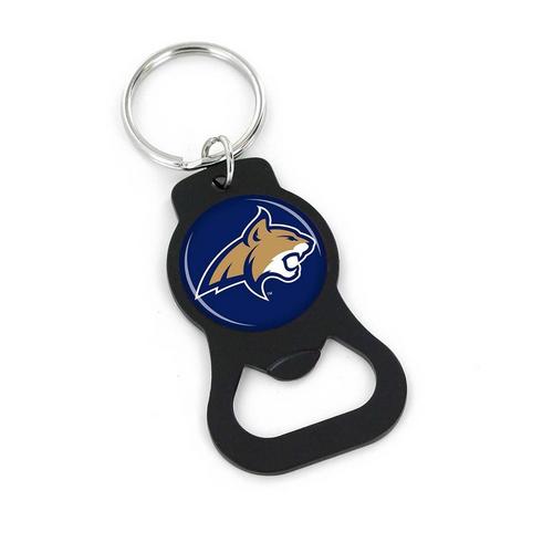 Aminco Montana State Bobcats Black Bottle Opener Keyring - Primary Image