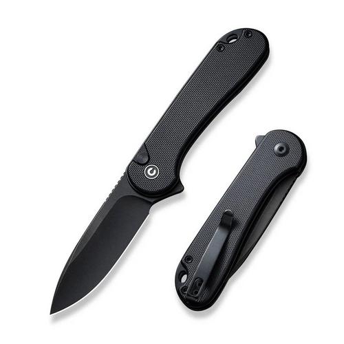Civivi C18062P Elementum II Black Stonewashed G10 Button Lock Flipper Pocket Knife - Primary Image
