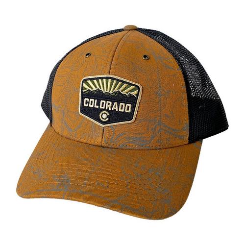 Colorado Cool Topo Trucker Canvas Canvas Mesh Snapback Hat - Primary Image