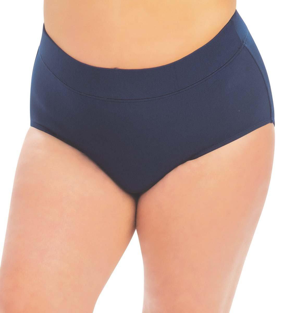 Women's GK Elite Sportswear Dolfin Solid Conservative Cut Brief Swim ...