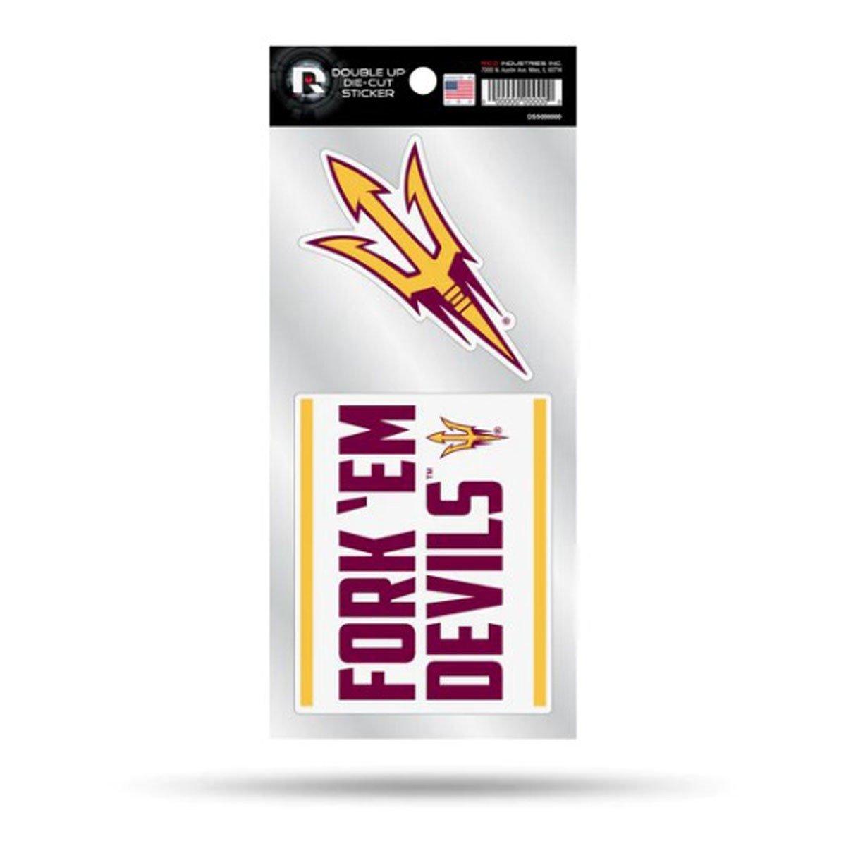 Rico Industries Arizona State Sun Devils Double Up Die Cut Sticker