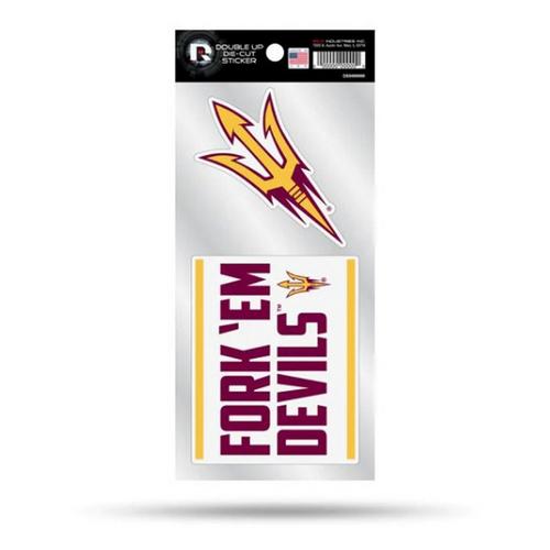 Rico Industries Arizona State Sun Devils Double Up Die Cut Sticker - Primary Image
