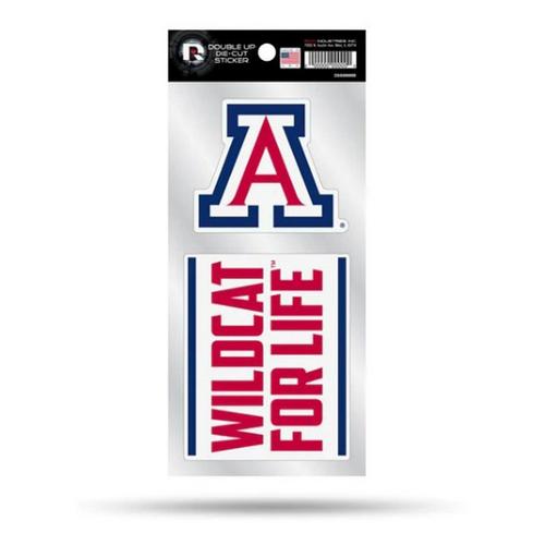 Rico Industries Arizona Wildcats Double Up Die Cut Sticker - Primary Image