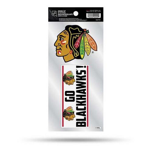 Rico Industries Chicago Blackhawks Double Up Decals - Primary Image