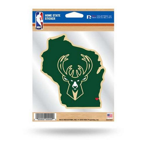 Rico Industries Milwaukee Bucks Home State Sticker - Primary Image