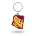 Rico Industries Arizona State Sun Devils State Shaped Keychain - Thumbnail 1 of 2