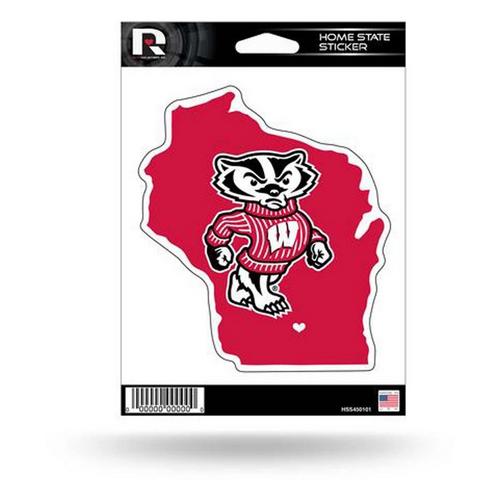 Rico Industries Wisconsin Badgers Home State Sticker - Primary Image