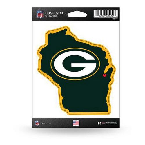 Rico Industries Green Bay Packers Home State Decal - Primary Image