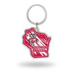 Rico Industries Wisconsin Badgers Home State Keychain - Thumbnail 1 of 2