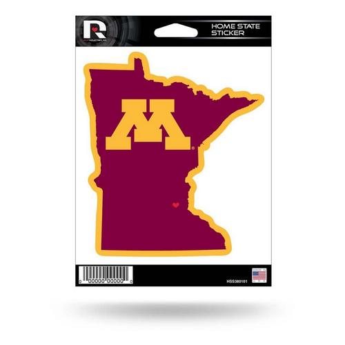 Rico Industries Minnesota Golden Gophers Logo Home State Sticker - Primary Image