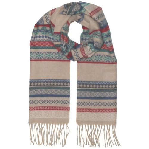 Women's FRAAS Fair Isle Cashmink Fringe Scarf - Primary Image