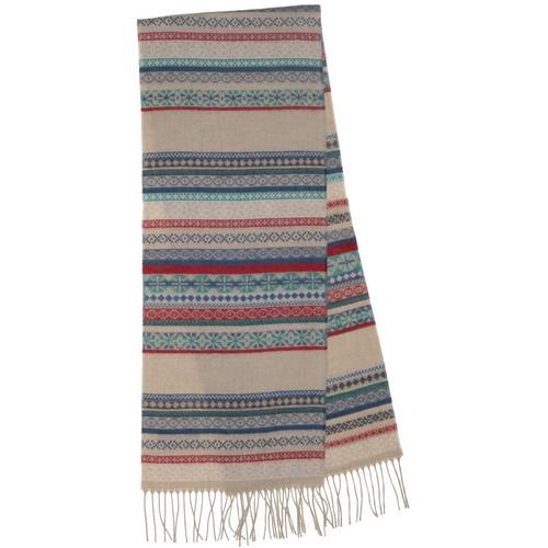 Women's FRAAS Fair Isle Cashmink Fringe Scarf - Primary Image