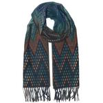 Women's FRAAS Zigzag Dot Cashmink Fringe Scarf - Thumbnail 1 of 2