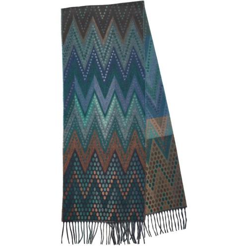 Women's FRAAS Zigzag Dot Cashmink Fringe Scarf - Primary Image
