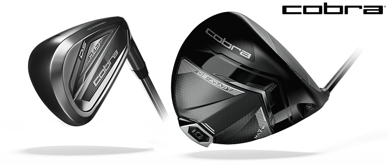 Image of Cobra Driver and irons and cobra logo