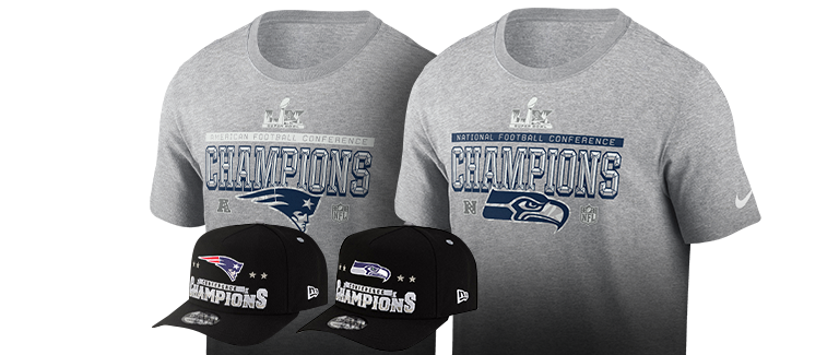 NFC & AFC Conference Champions Gear
