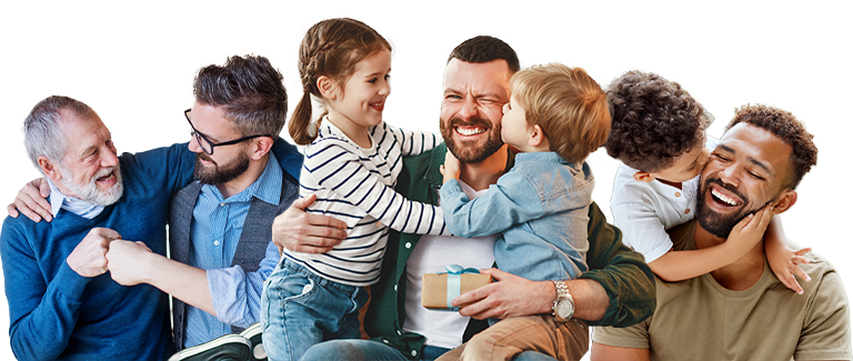 Lifestyle Image of Fathers and their children