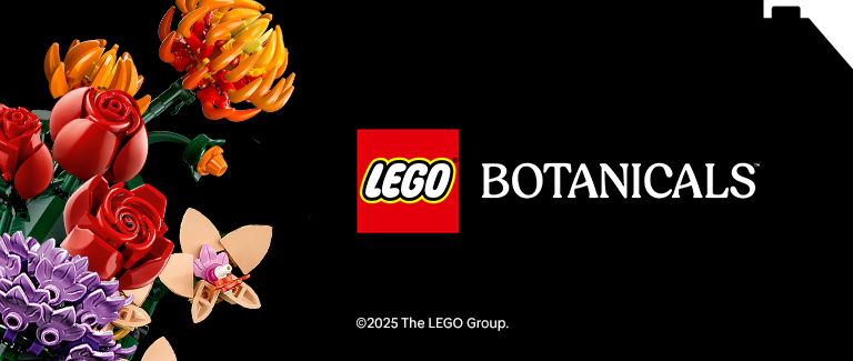 Lego Botanicals Logo with Lego Botanical Pieces