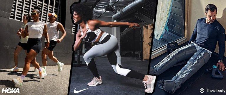 Collage of people exercising