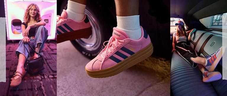 Variety of shoe on models