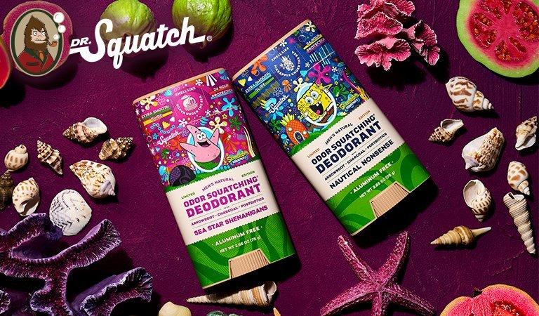 Dr. Squatch Skin Care products: New spongebob collection