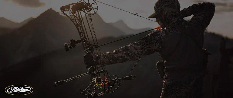 Hunting drawing back Mathews bow