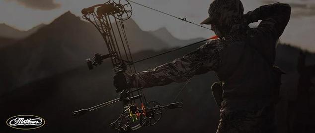 Hunting drawing back Mathews bow