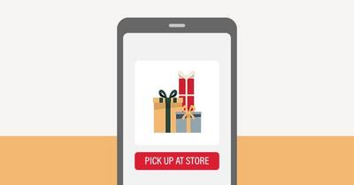 Pick up in store; phone icon