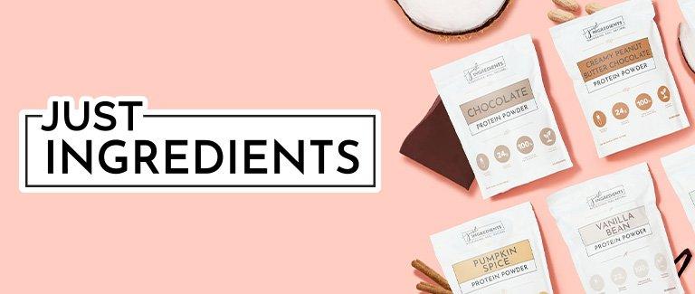 Just ingredients logo and products