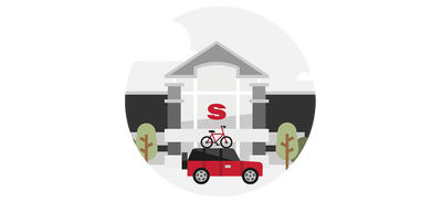 car picking up their online order at scheels