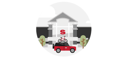 car picking up their online order at scheels